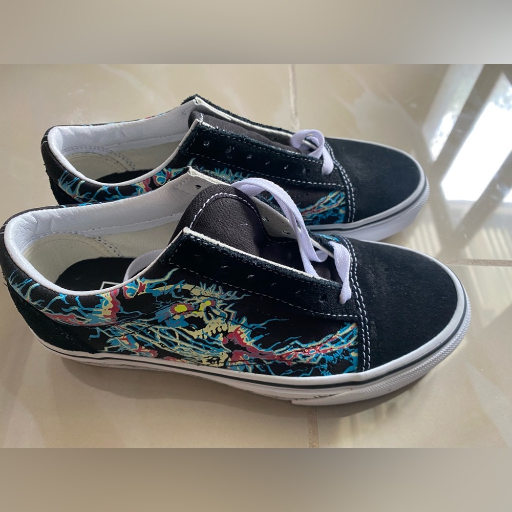 Vans Old Skool 'Zap' Colorway Black/True White Unisex Men 4 / Women 5.5 GITD